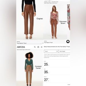 NWT size 2 Aritzia Melina Pant SHORT. Three pairs!